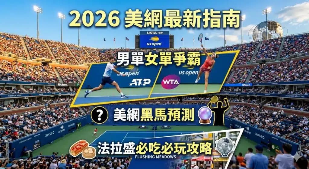 2026 美網親身睇波攻略：香港球迷門票、行程、省錢貼士