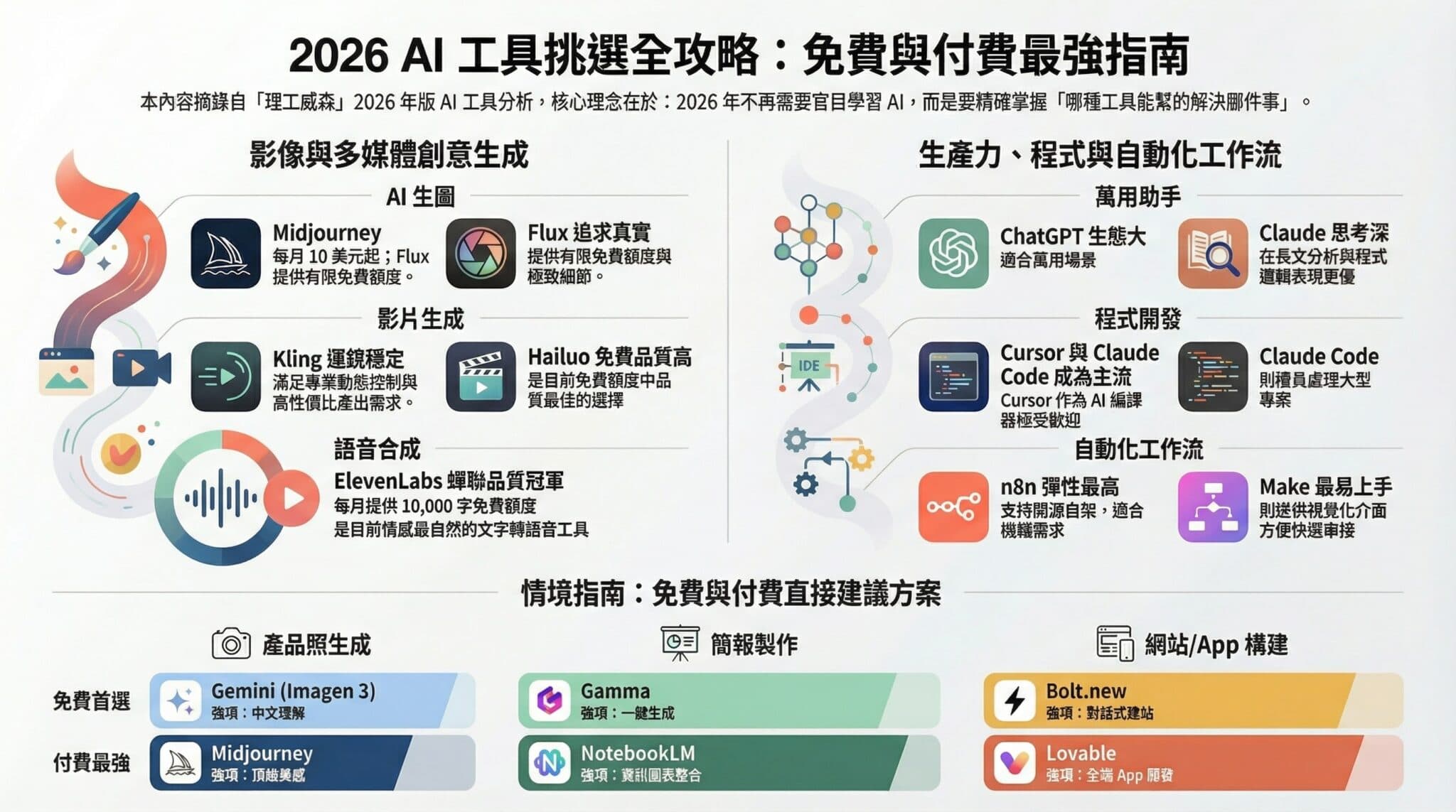 2026年香港必用AI工具：免費同收費一覽表